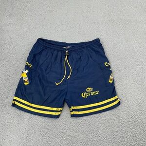 Corona Extra Beer Swim Trunks Men S Navy Striped Embroidered Beach Lined Cargo